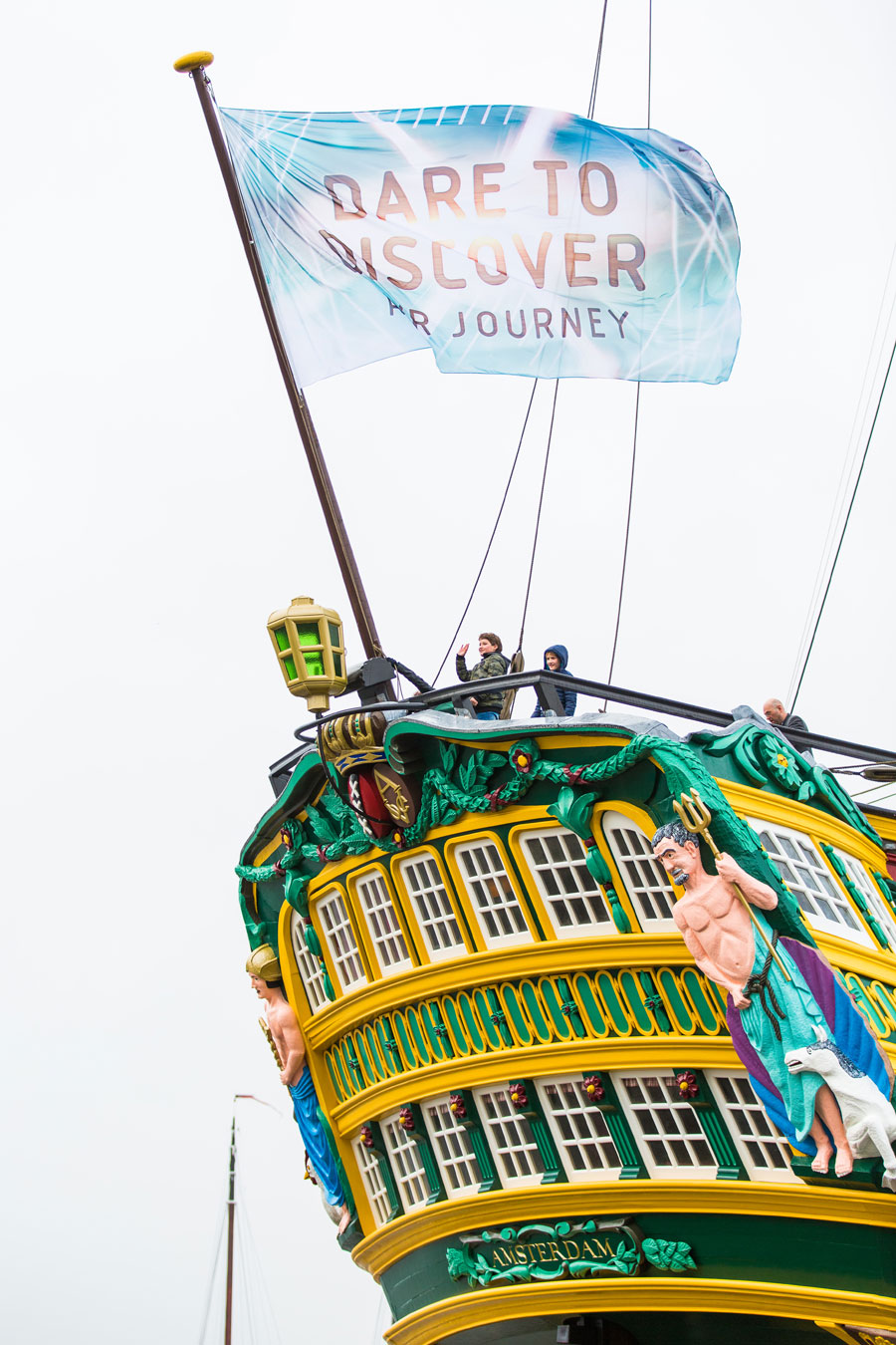 Vlag Vr Experience op schip